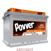 АКБ "Povver" 60А*ч, стартовый ток SAE 540А, EN 510А о.п.